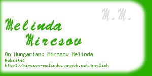 melinda mircsov business card